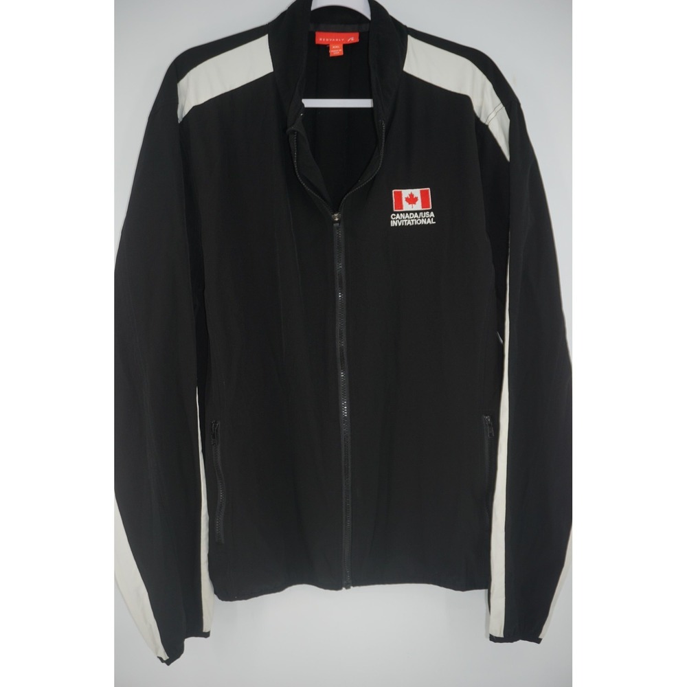 REDVANLY Golf‎ Jacket Canada/USA Invitational Black Men's 2XL Full Zip Shell